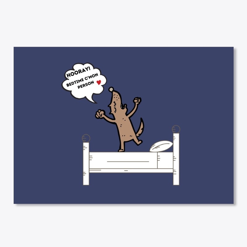 Happy dog at bedtime!