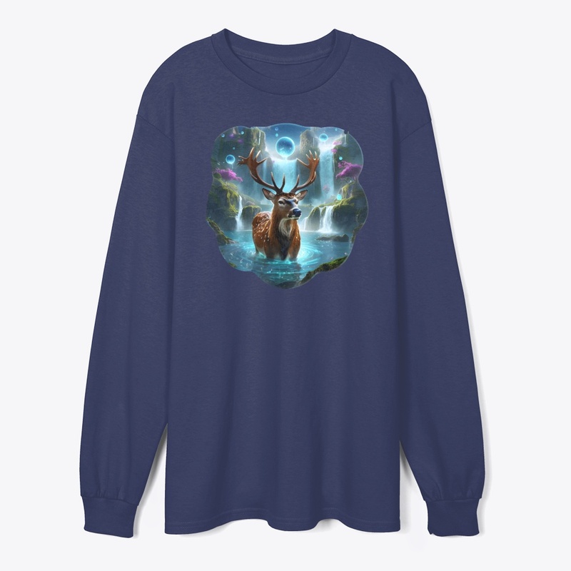 Surreal Galaxy Deer Fantasy Tee.