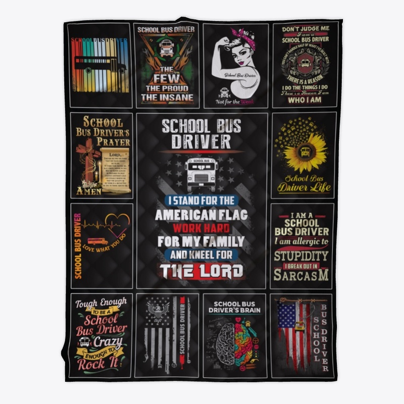 Awesome School Bus Driver Fleece Blanket