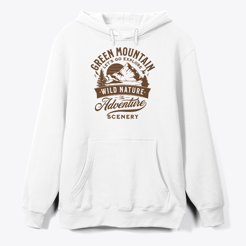 Green Mountain Adventure T-Shirt Design