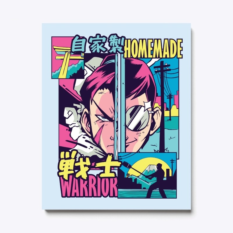 Anime Vaporwave Homemade Warrior