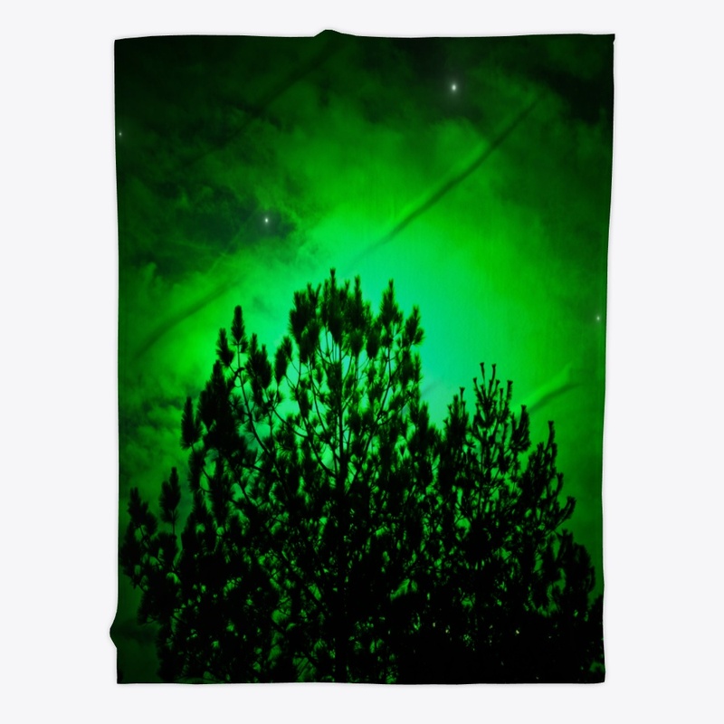 green tree glowing