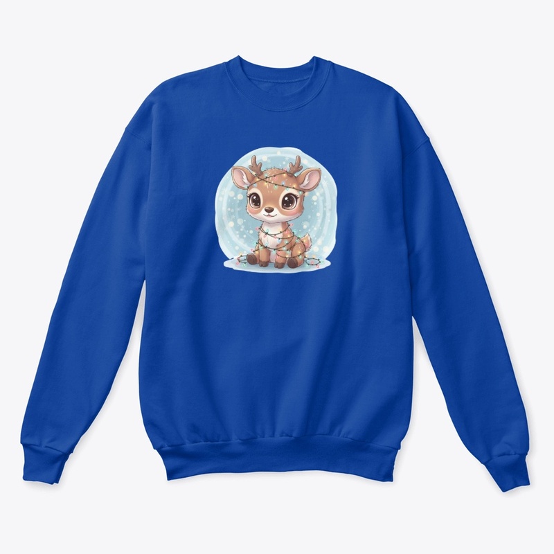 Cute Reindeer Christmas Lights Tee