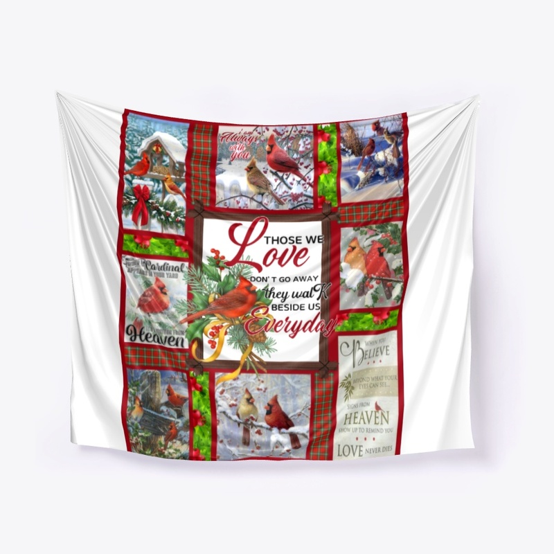 Northern cardinal bird lovers blanket