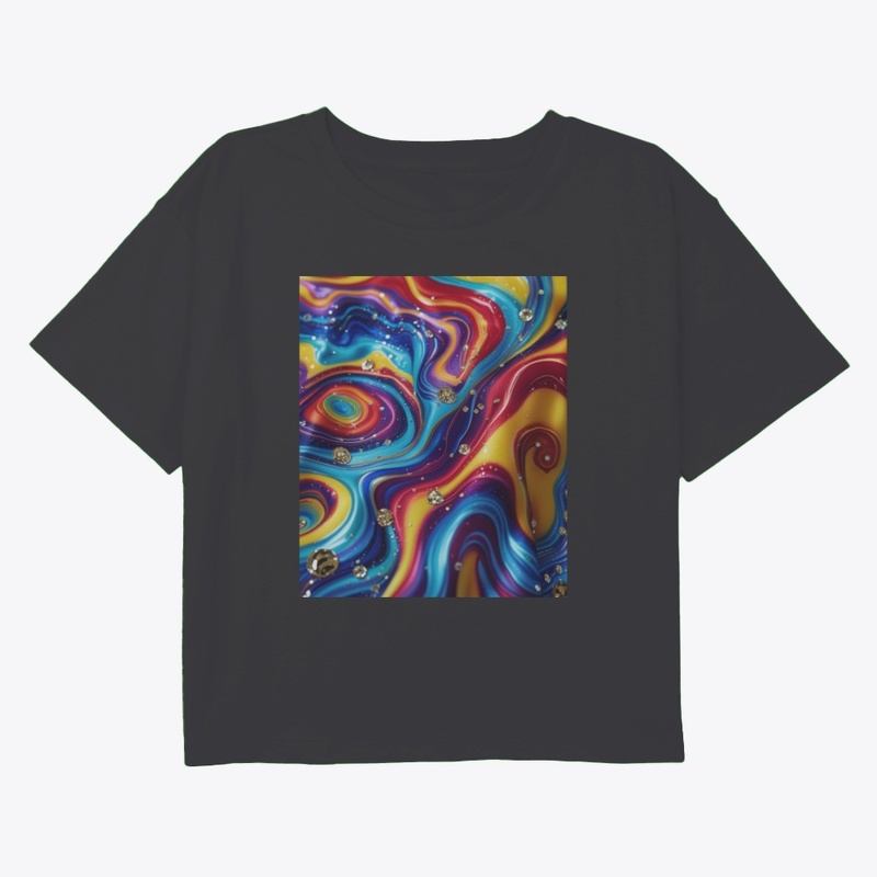 Colorful Vortex with Diamonds Design 