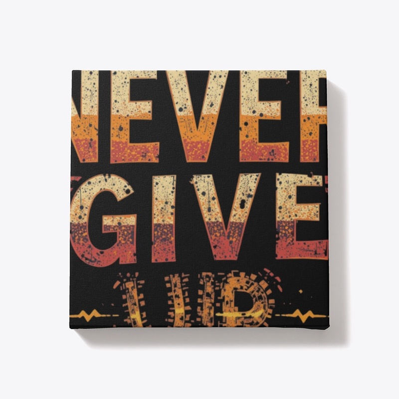‘NEVER GIVE UP’ vintage-style t-shirt