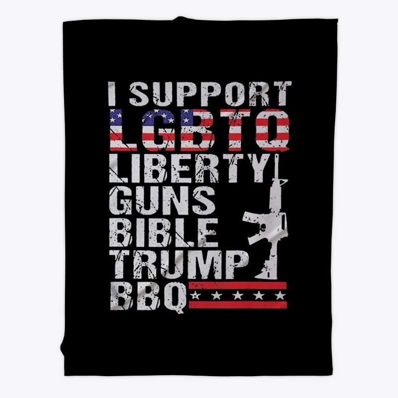 I Support Lgbtq Liberty Guns Bible Trump