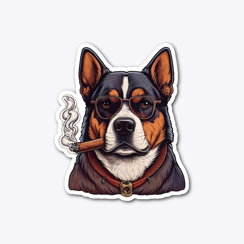 Cool Dog with Cigar