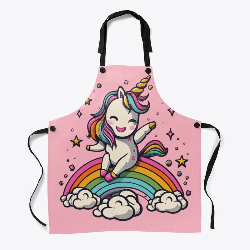 Sassy Unicorn on Rainbow for magic vibes