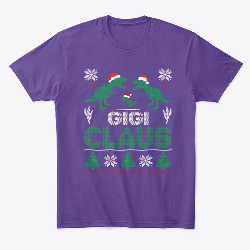 Funny Gigi Claus T-rex Christmas T-Shirt