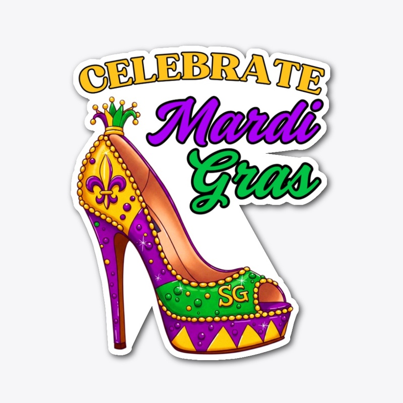 Mardi Gras Stiletto High Heel