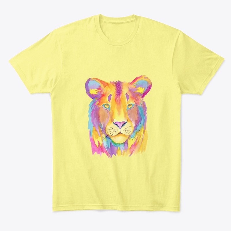 Beautiful front and back lions art 
