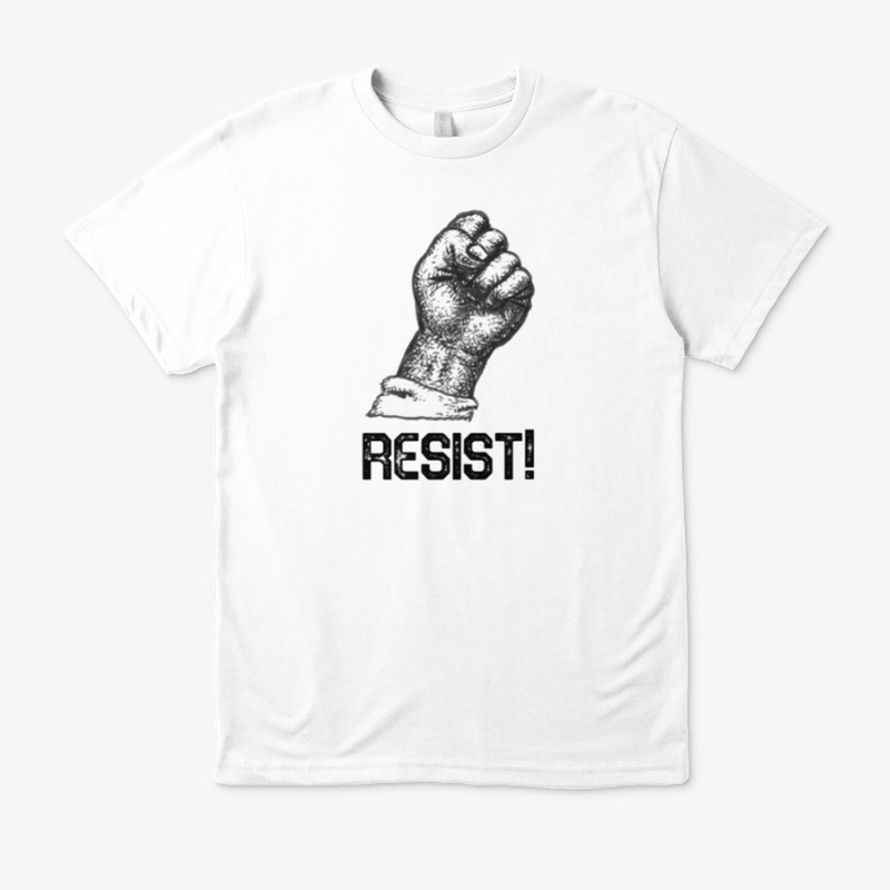 A Raised Fist with the Word Resist