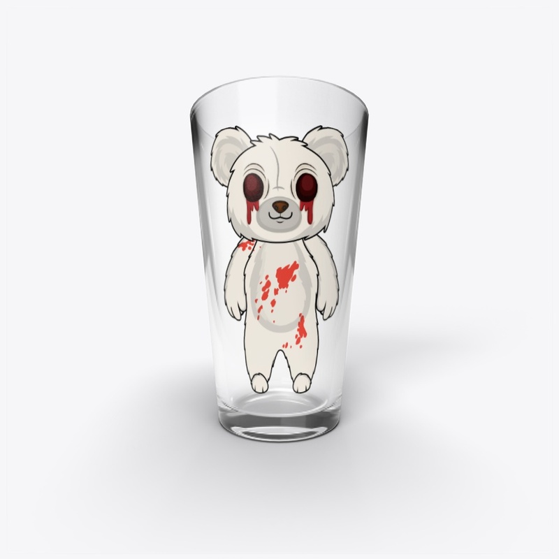 Horror Time Bear: Bloody Mary Pint Glass