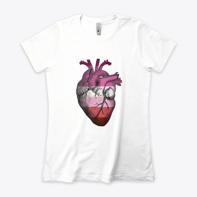 Lesbian Pride Anatomical Heart