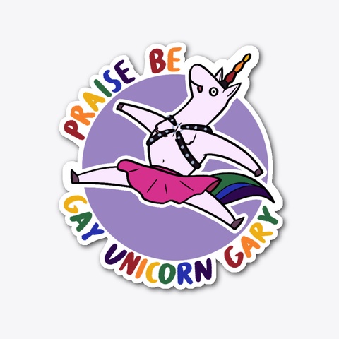 Gay Unicorn Gary Standard T-Shirt Front