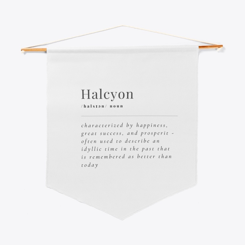 Word definition Halcyon white