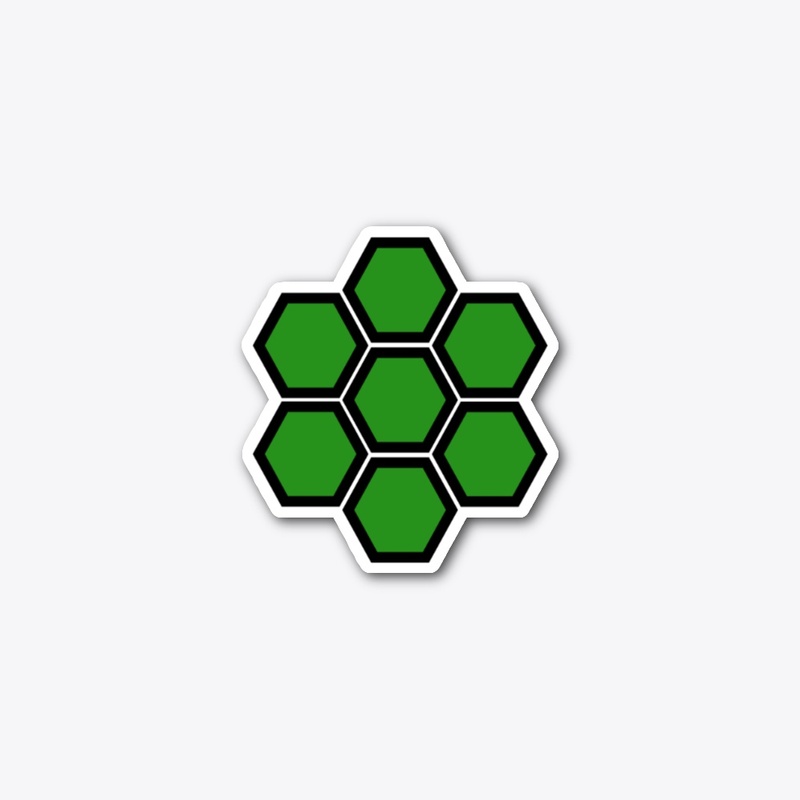 hexagone turtle green design