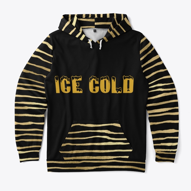 Black and Gold Striped Ice Cold 