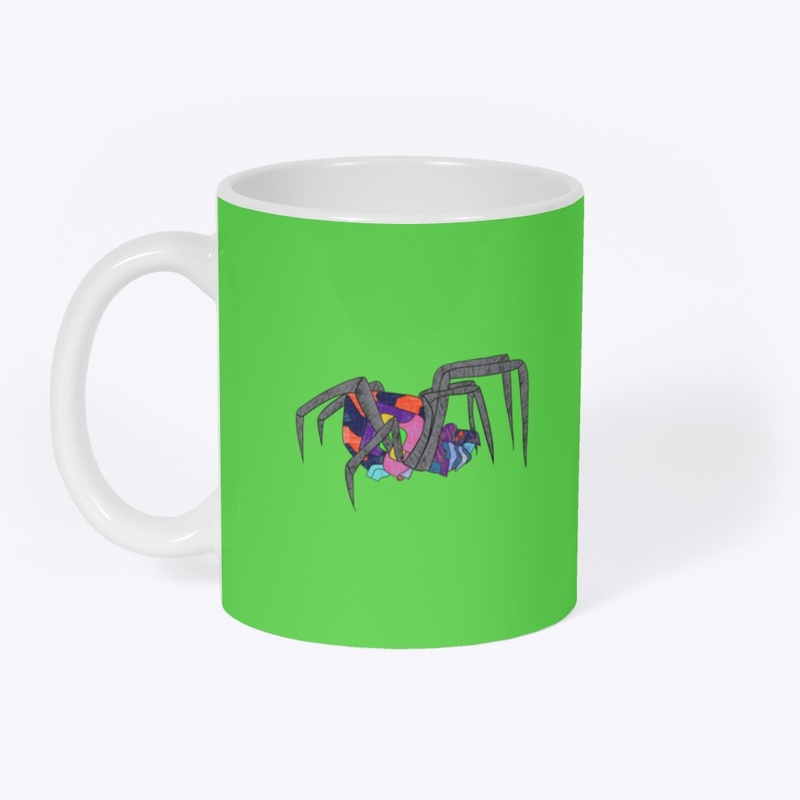 Black Widow Spider in Colorful Patterns 