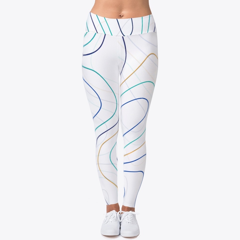 Colorful Spirals Lines Leggings