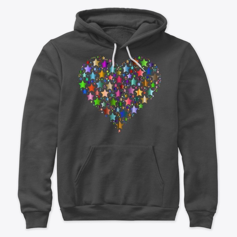 colorful stars heart shape