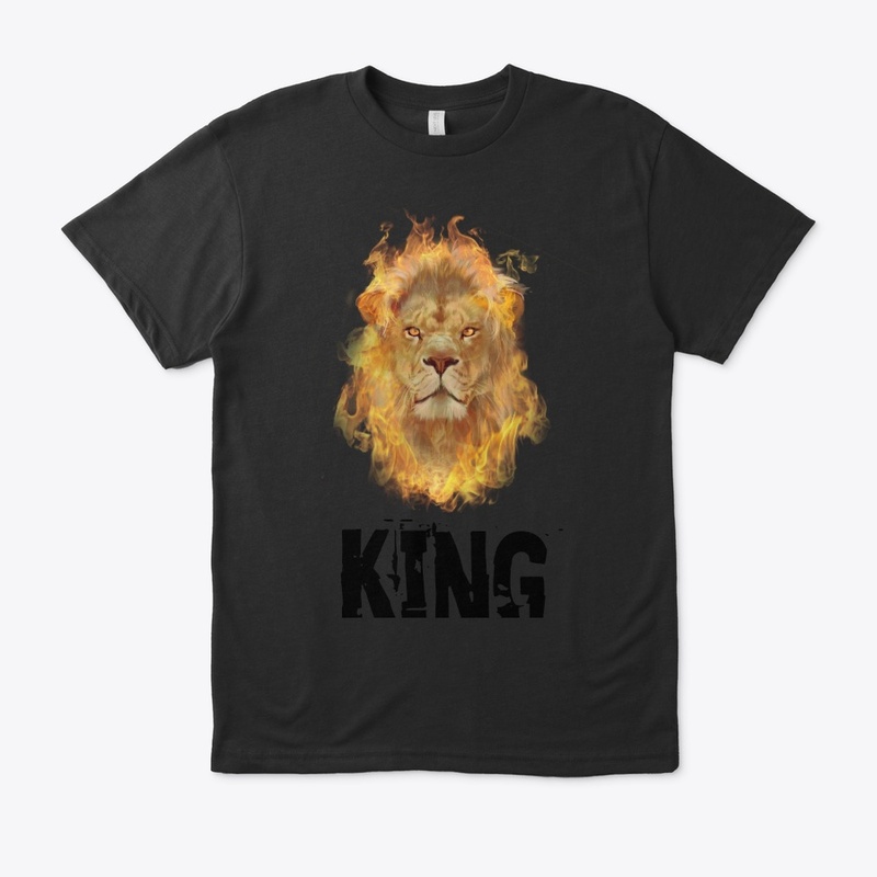 T-shirt with a lion drawing online shop
