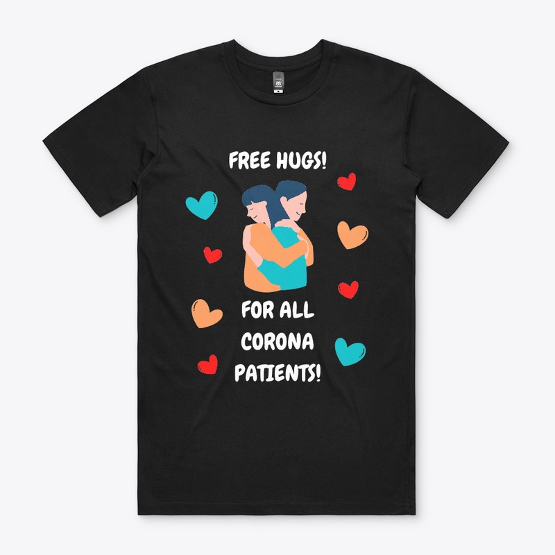 Free Corona Hugs! Apparel. Dark.
