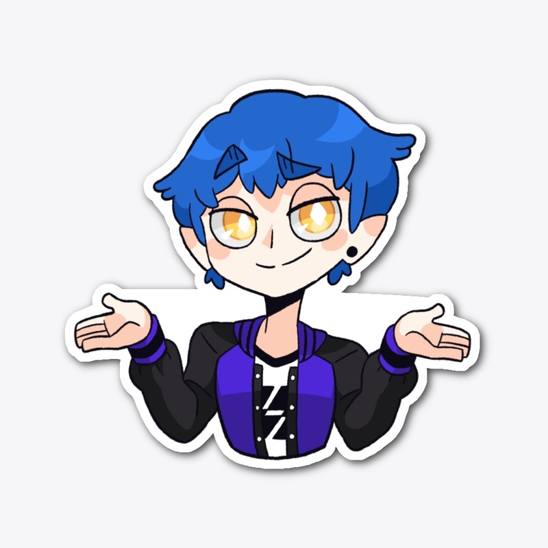 Smug Shrug Nekro Sticker