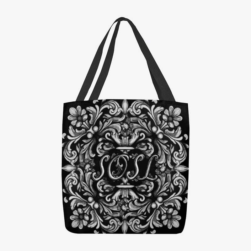 Deruta SOSL printed tote in monochrome