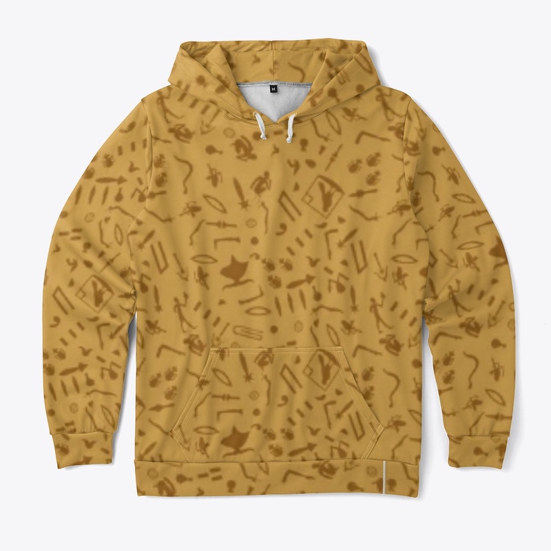 Brown Egyptian Ornate Unisex Hoodie