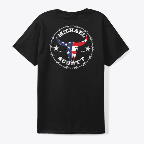 The Michael Schott Black Shirt Black T-Shirt Back
