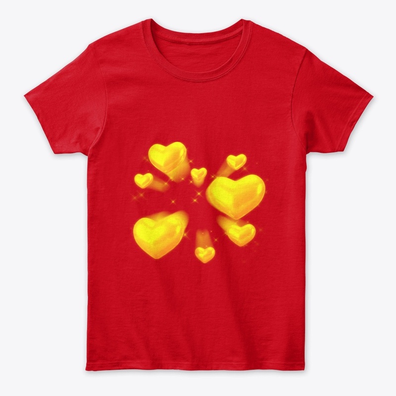 Golden hearts and love