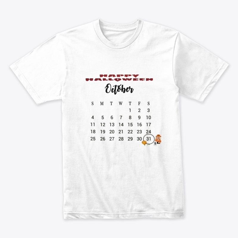  HALLOWEEN MONTH CALENDAR SHIRTS