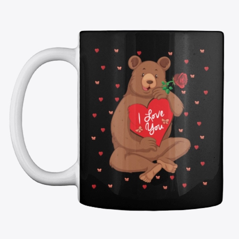 Happy Cute Brown Bear Valentine Gift