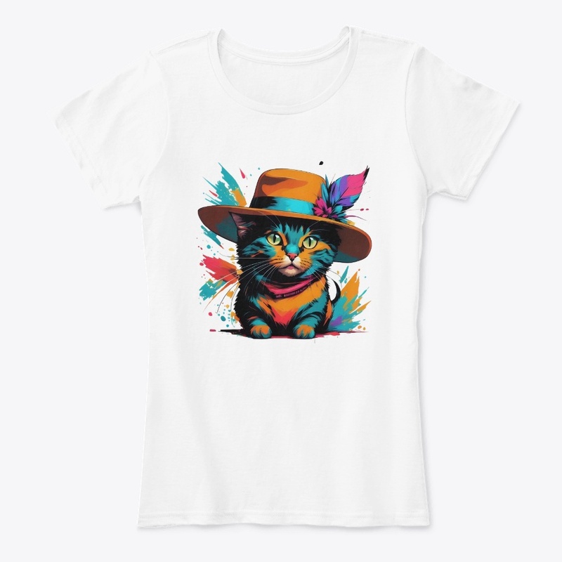 cat wear hat 