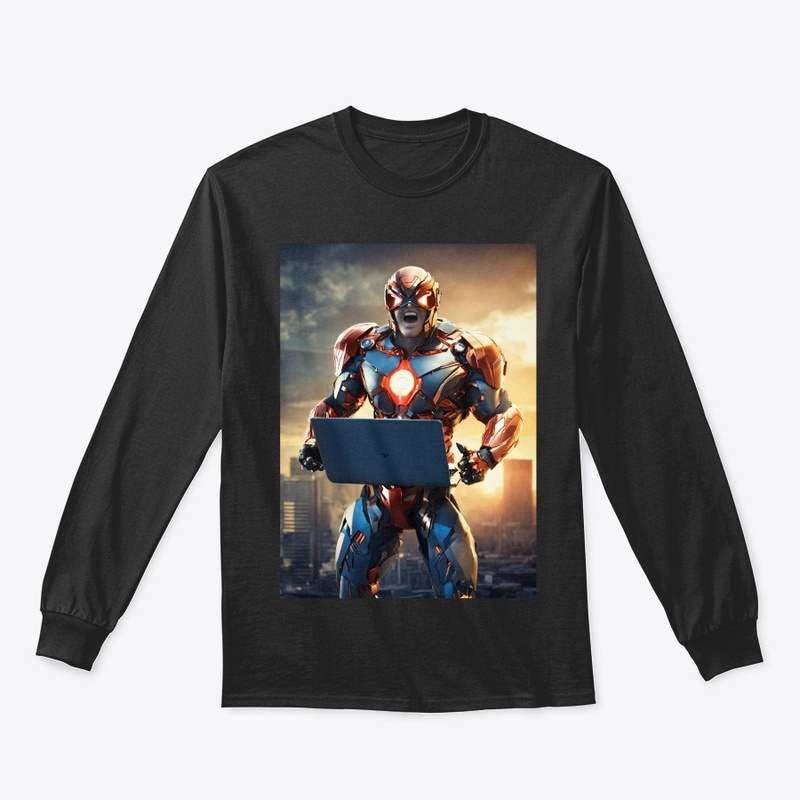 Screaming Cyborg Hero T-Shirt