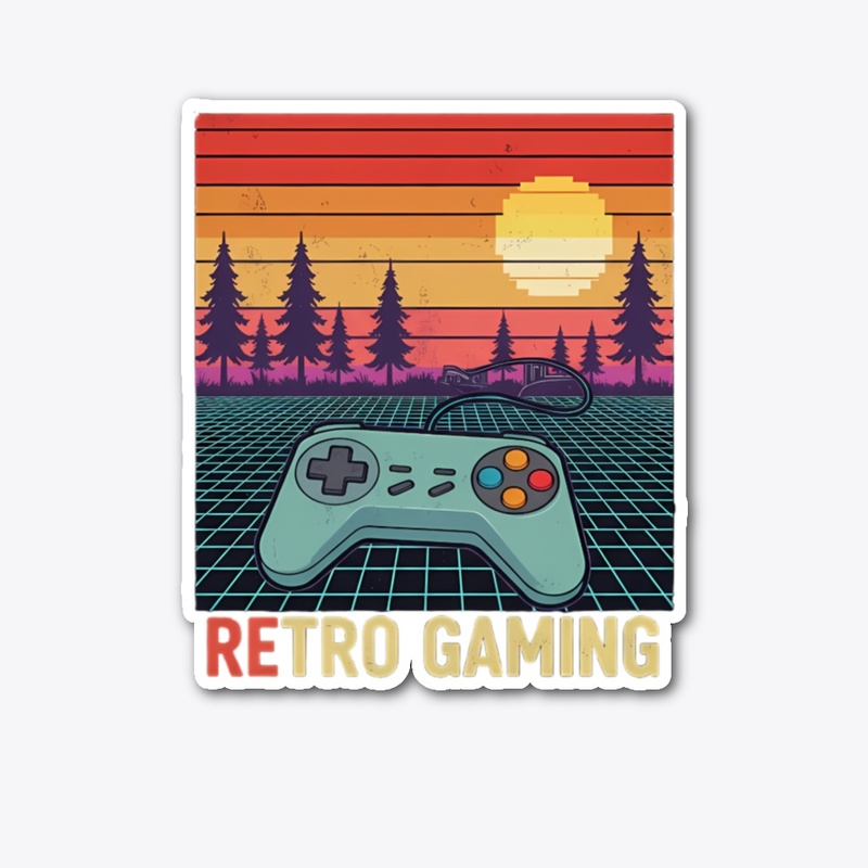 Retro Gaming Sunset