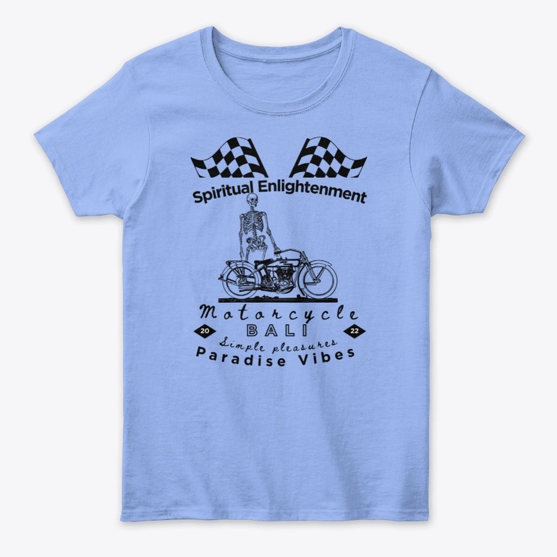 Motorcycle enlightenment with flag