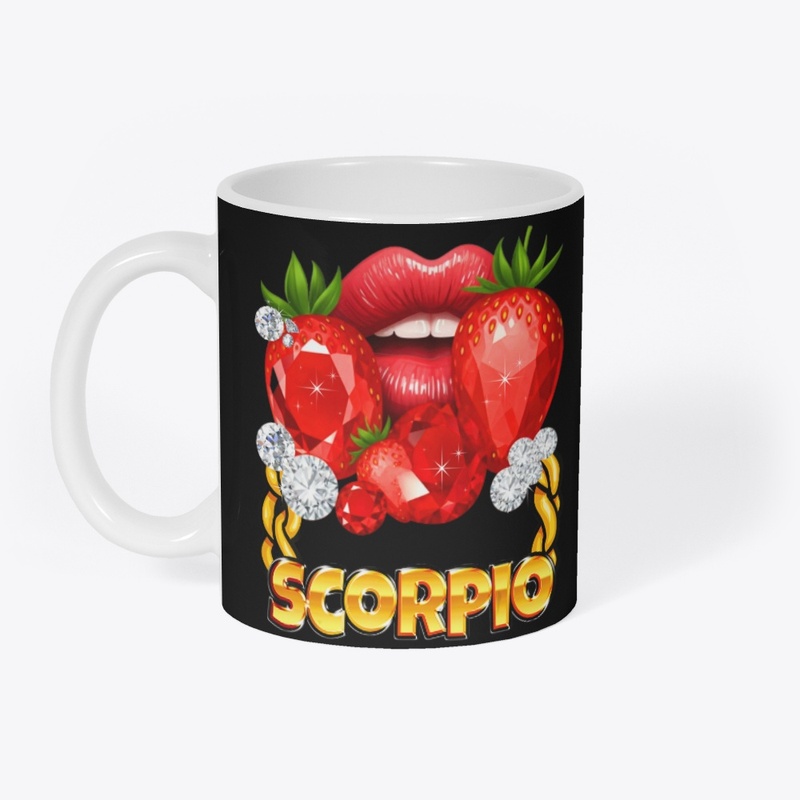 Scorpio Gold Chain Red Lips