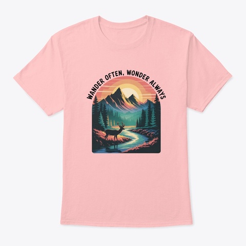 Wander & Wonder Pale Pink áo T-Shirt Front
