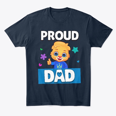 Lucas: Proud Dad New Navy T-Shirt Front