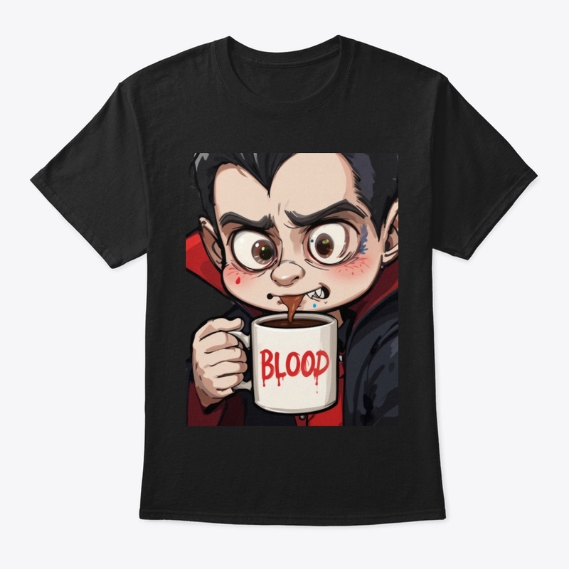 Vampire Coffee Halloween Tee