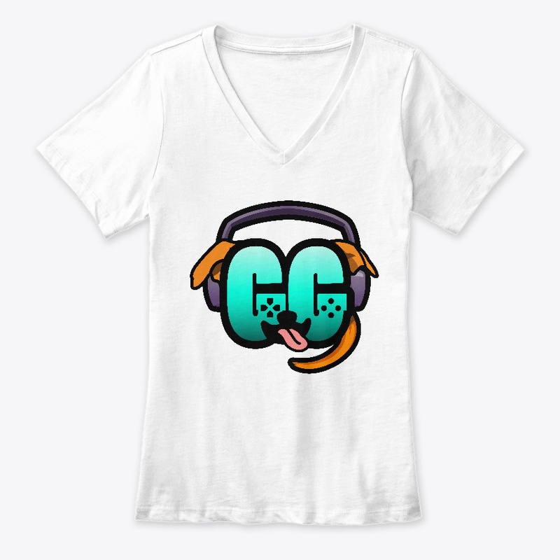 Women's V Neck T-shirt (large logo)