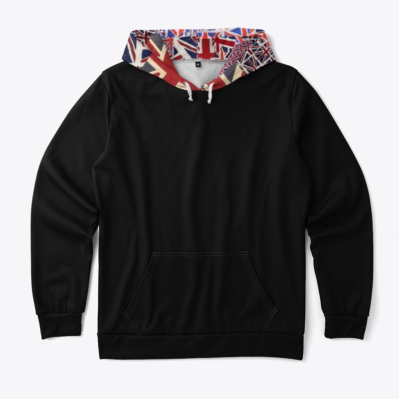 clad color hood flag hoodie