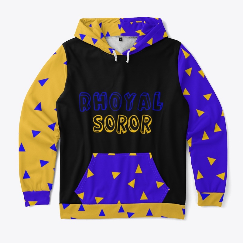 Black, Blue and Gold Triangle Design 