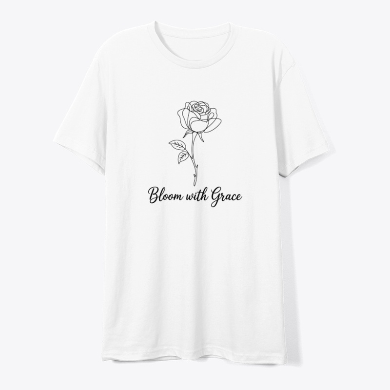 Bloom with Grace Minimalist Floral Tee