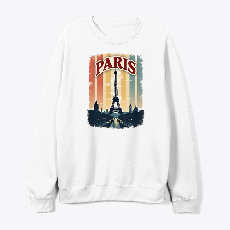 Retro Paris Eiffel Tower 