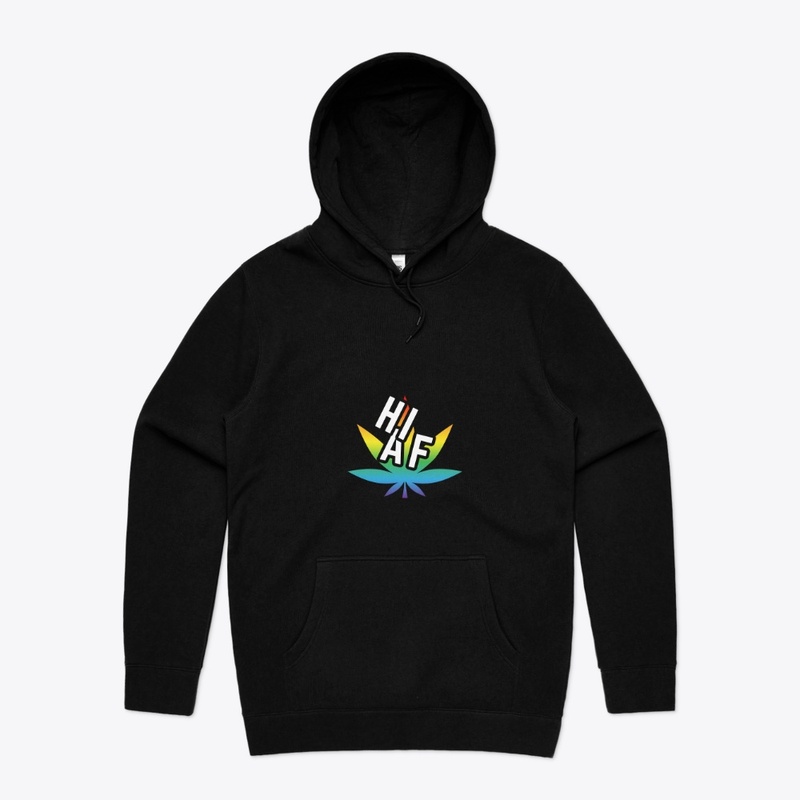 High As Fuck [] Neon Pot Leaf