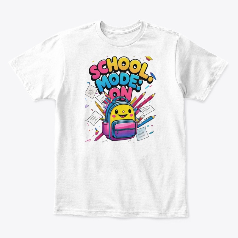 School Mode On | Happy Backpack Tee